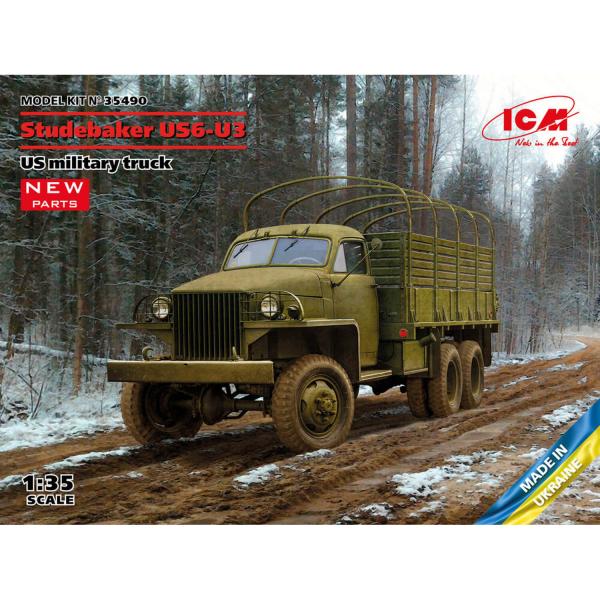 Maquette Vehicule Militaire : US6-U3 Studebaker - ICM-35490