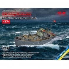 Maquette bateau: KFK Kriegsfischkutter, Bateau allemand de la Seconde Guerre mondiale