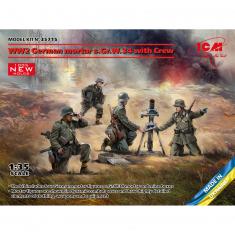 Figurines militaires : Mortier allemand GrW 34 avec équipage Seconde Guerre Mondiale