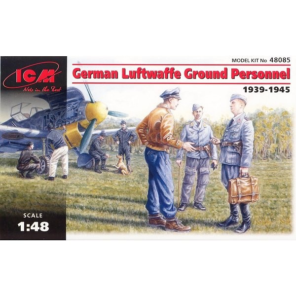 Figurines 2ème Guerre Mondiale : Pilotes et mécaniciens Luftwaffe 1939-1945 - ICM-48085