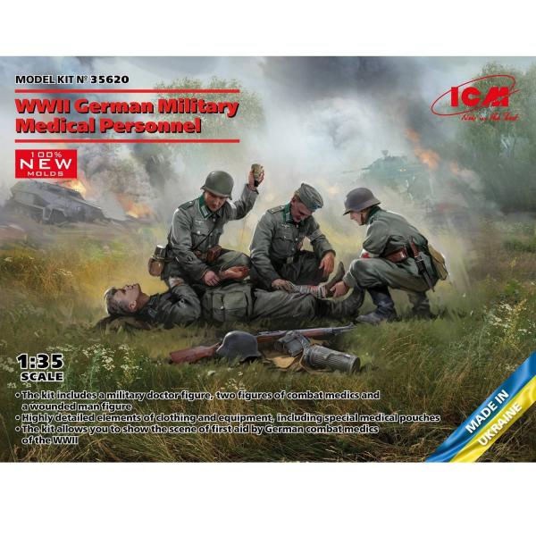 Figurines militaires : personnel médical allemand WWII - ICM-35620