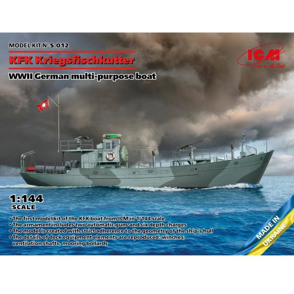 Maquette bateau militaire : KFK Kriegsfischkutter - ICM-S.012