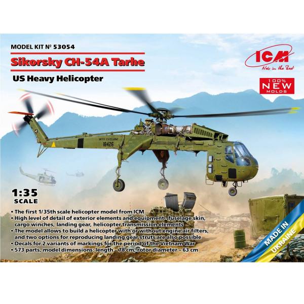 Maquette hélicoptère : Sikorsky CH-54A Tarhe - ICM-53054