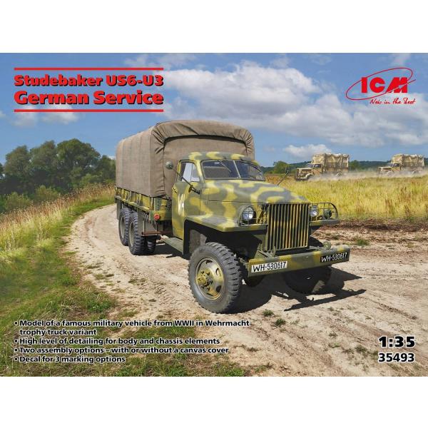 Maquette camion militaire : Studebaker US6-U3 - ICM-35493