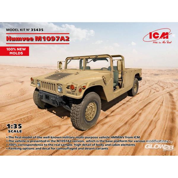 Maquettes Véhicules Militaire : Humvee M1097A2 - ICM-35435