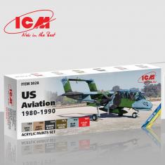 Acrylfarben-Set für US Aviation 1980-1990 - 6 x 12 ml