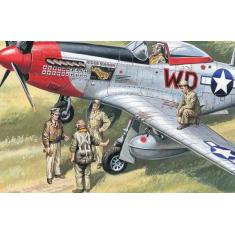 USAAF Piloten und Bodenpersonal - 1:48e - ICM