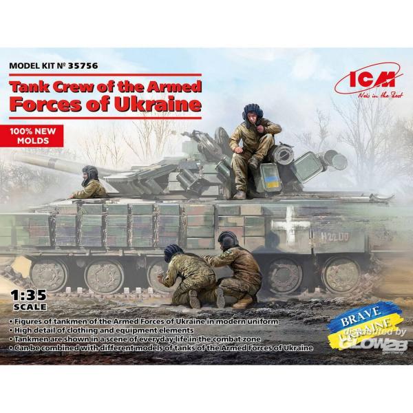 Figurines équipage de chars :Armées de l’Ukraine - ICM-35756