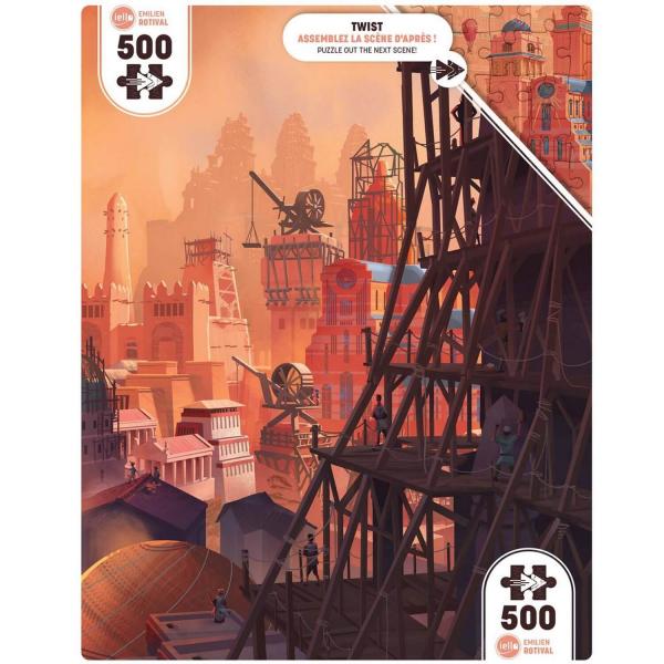 Puzzle 500 pieces TWIST: Ancient City - Iello-70244