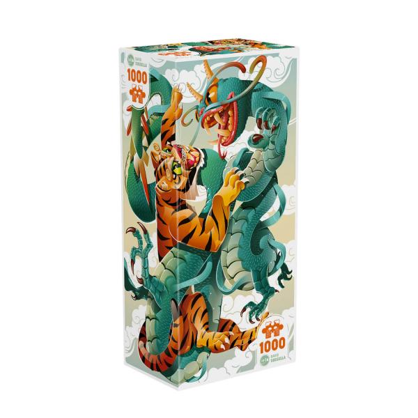 1000-teiliges Puzzle: Universum: The Tiger and the dragon - Iello-70069