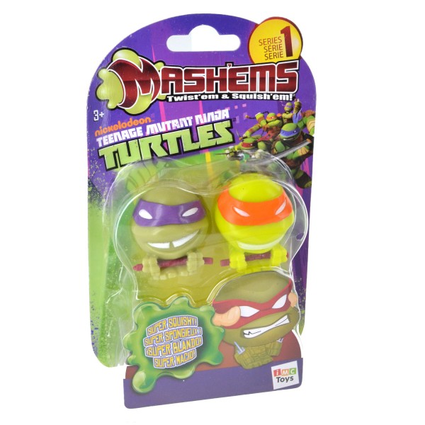 Figurines Tortues Ninja Mash'ems Teenage Mutant Ninja Série 1 : Donatello et Michelangelo - Imc-230293-1