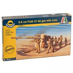 Canon FLAK 37 AA 88 mm y ocho miniaturas