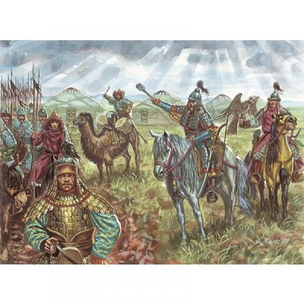 Figuras de caballería de Mongolia del siglo XIII - Italeri-6124