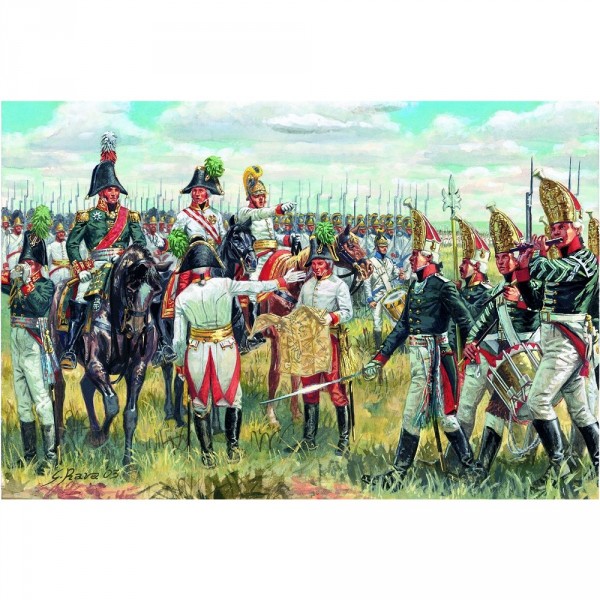 Figuren aus den Napoleonischen Kriegen: österreichischer / russischer Generalstab - Italeri-6037
