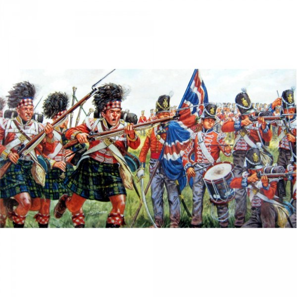 Figuren aus den Napoleonischen Kriegen: Britische und schottische Infanterie - Italeri-6058