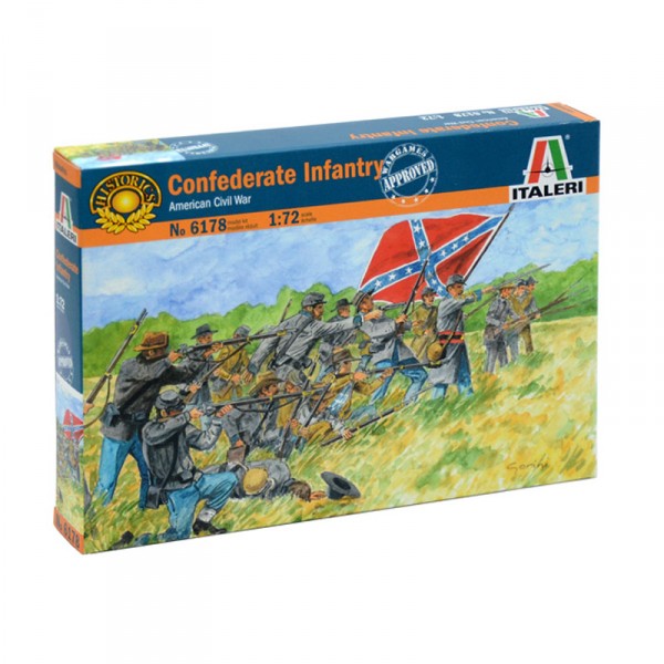 Militärfiguren: Konföderierte Infanterie (Bürgerkrieg) - Italeri-6178