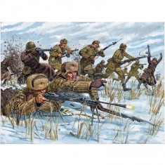 Figuras de la Segunda Guerra Mundial: traje de invierno de infantería rusa
