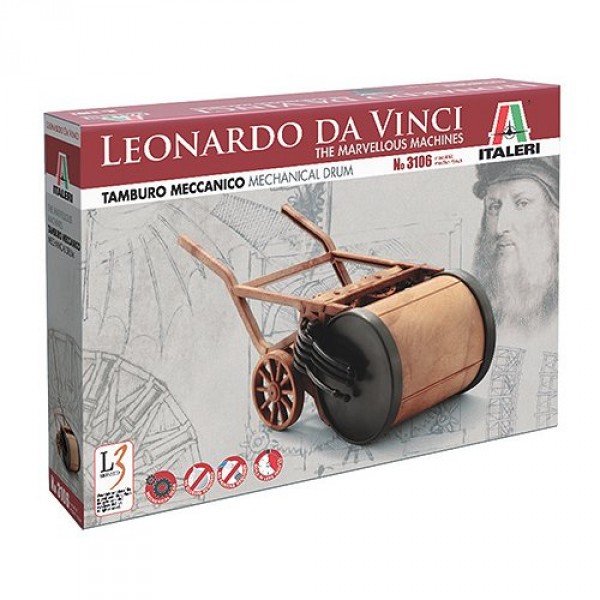 Maqueta de máquina Leonardo da Vinci: tambor mecánico - Italeri-3106