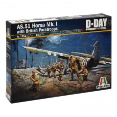 Maqueta de avión 1/72: planeador Horsa AS.51 + paracaidistas