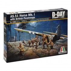 Flugzeugmodell 1/72: AS.51 Horsa Segelflugzeug + Fallschirmjäger