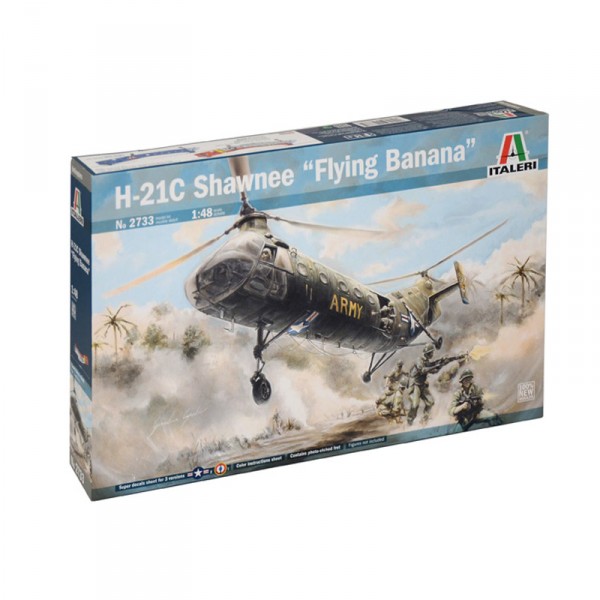 Maquette avion militaire : H-21C Shawnee - Banane Volante - Italeri-2733