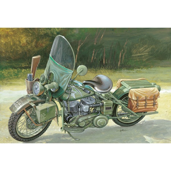 Maqueta de motocicleta militar: WLA 750 - Italeri-7401