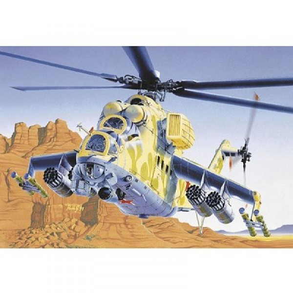 Maqueta de helicóptero: MIL-24 HIND D / E - Italeri-014
