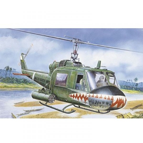 Maquette hélicoptère : UH-1C Gunship - Italeri-050