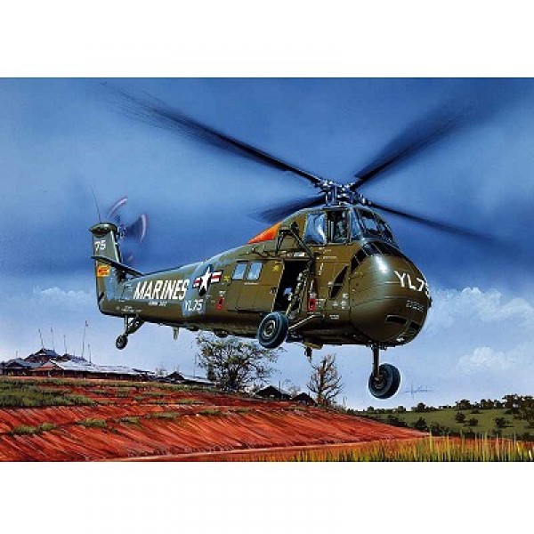 Maquette hélicoptère : UH-34 J Sea Horse - Italeri-1066