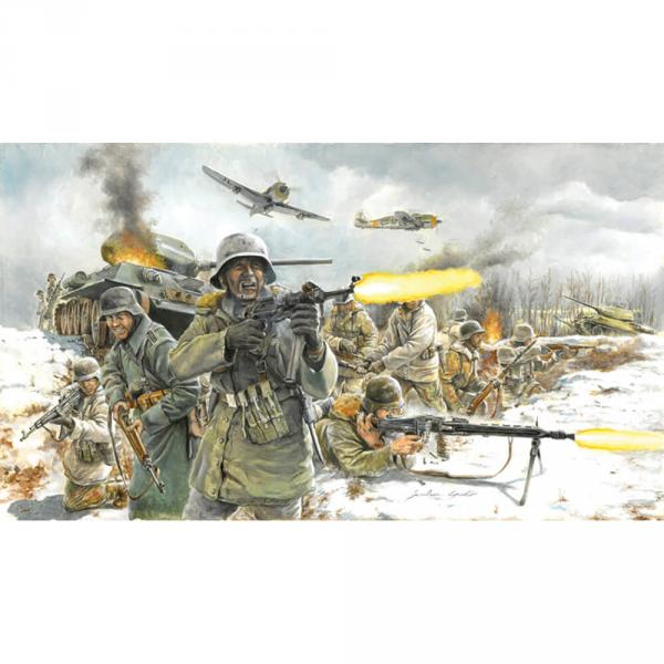 Figurines militaires : Infanterie Allemande Tenue Hiver, Seconde Guerre Mondiale - Italeri-I6151