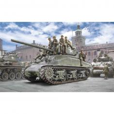 Maquette char : M4A1 Sherman et  Infanterie US