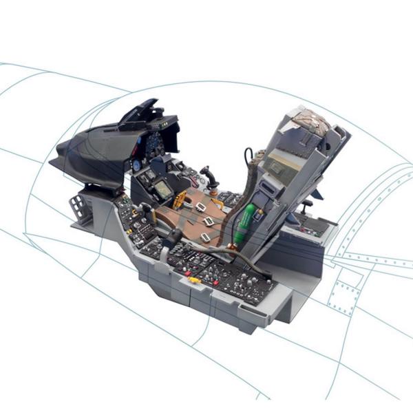 Accessoire maquette avion militaire : Poste de pilotage pour F-16 Fighting Falcon - Italeri-I2990