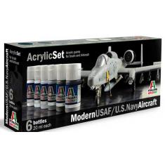 Set Peintures Avions US Modernes Italeri 