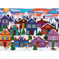 Puzzle 1000 pièces : Plaisirs d'hiver