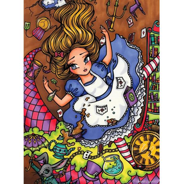 Puzzle 1000 Teile : Down the Rabbit Hole auf Japanisch  - JPA-RABB1000