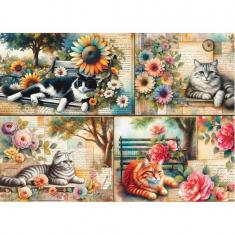 Puzzle 1000 pieces : CATNAP IN THE PARK 