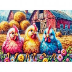  Puzzle 1000 pièces : TRIO CITANT LES ŒUFS