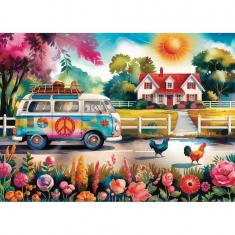 Puzzle 1000 pieces : FIELDS OF FREEDOM 
