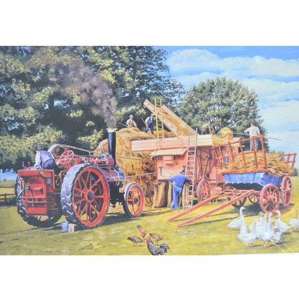 Puzzle 500 pièces Farms and Machinery : Battage à la vapeur - Hamilton-FMTS500
