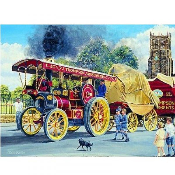Puzzle 500 pièces - Classic deluxe : Chariotte à vapeur - Hamilton-4019
