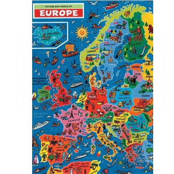 Puzzle 500 pièces - Carte de l'Europe - Hamilton-1000