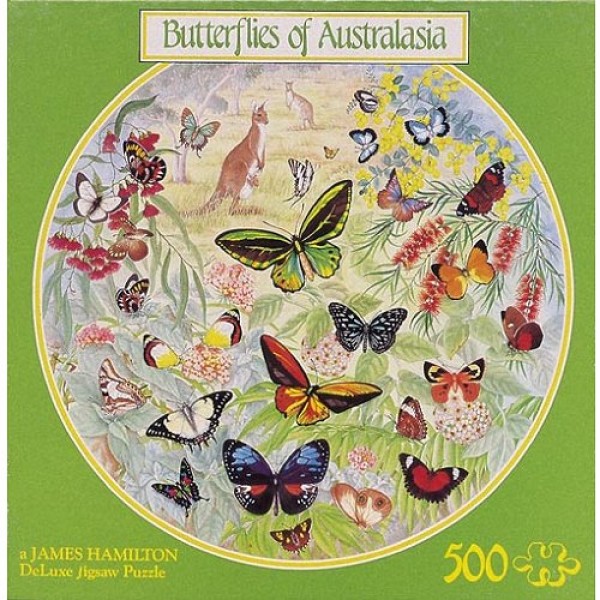 Puzzle 500 pièces rond - Papillons d'Australie - Hamilton-BA2/0509