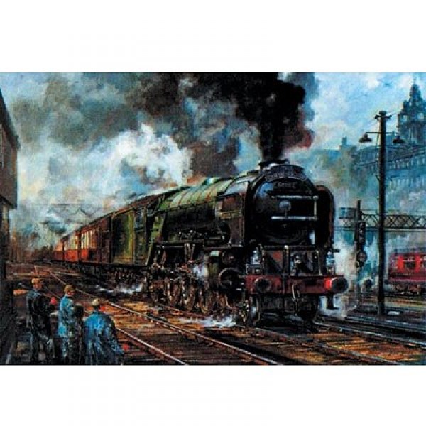Puzzle 500 pièces - Train à vapeur : The queen of scots - Hamilton-405-1
