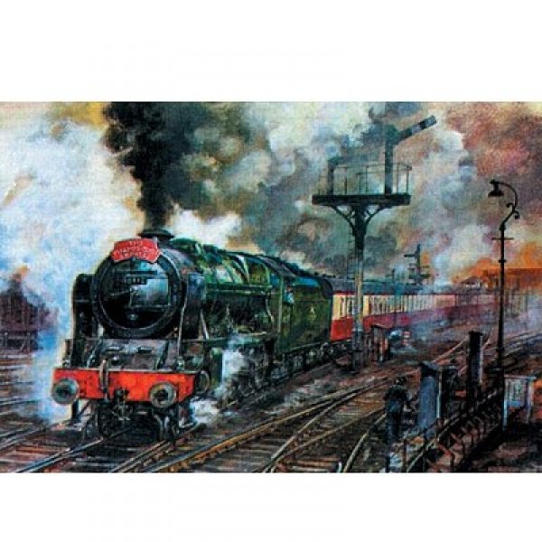 Puzzle 500 pièces - Train à vapeur : The Thames-Clyde Express - Hamilton-405-4