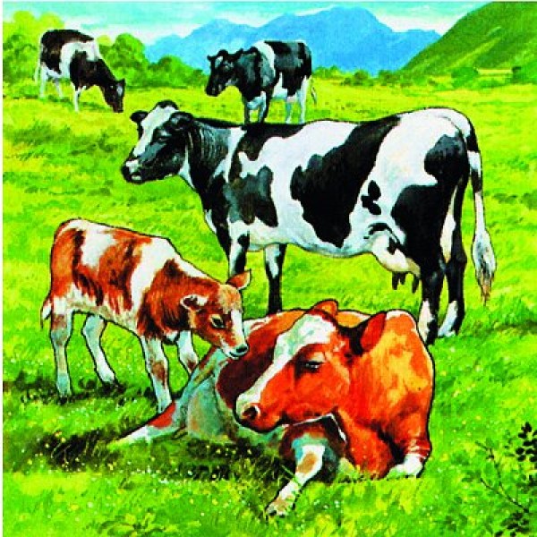 Puzzle 60 pièces - Les animaux de la ferme : Vaches - Hamilton-525-4
