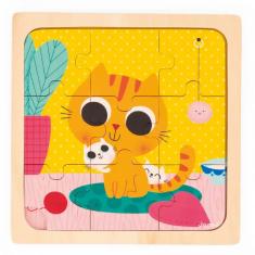 9 piece jigsaw puzzle: Peanut Cat