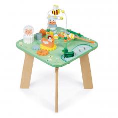 Table d'activités en bois : jolie prairie