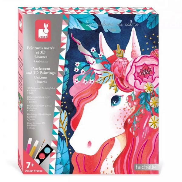 Pintura nacarada y unicornio 3D - Janod-J07951