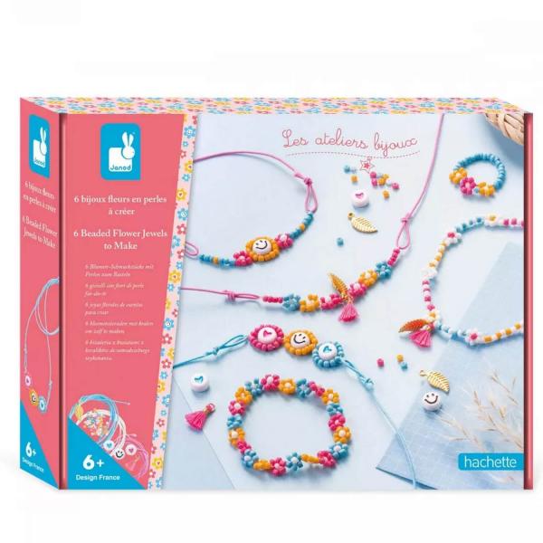 Taller de joyería: 6 joyas de flores de perlas para crear - Janod-J07998