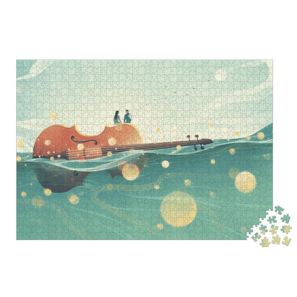 Puzzle de 1000 piezas: Romance en el mar - Janod-J02513